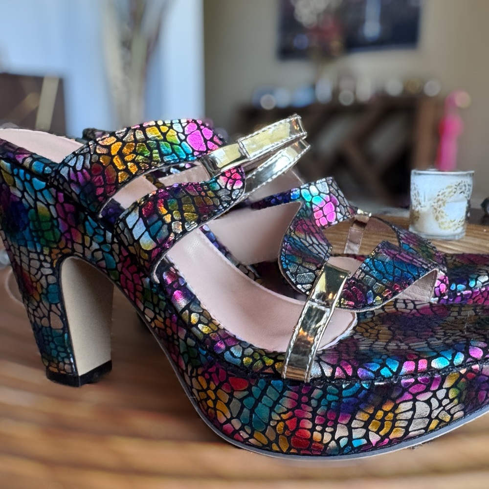 Colorful Strappy Women's Heels